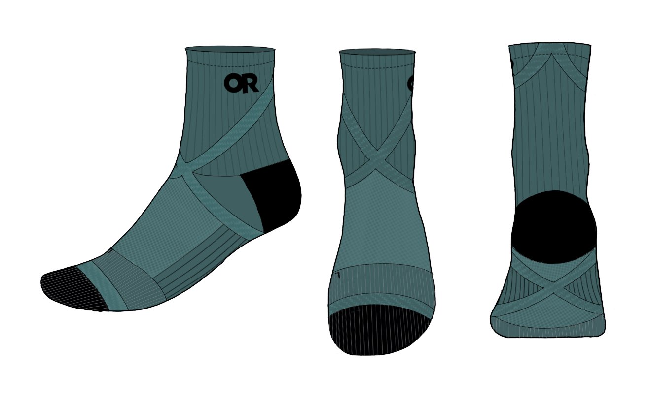 Mile Marker Ultra Running Sock: OR x NASA