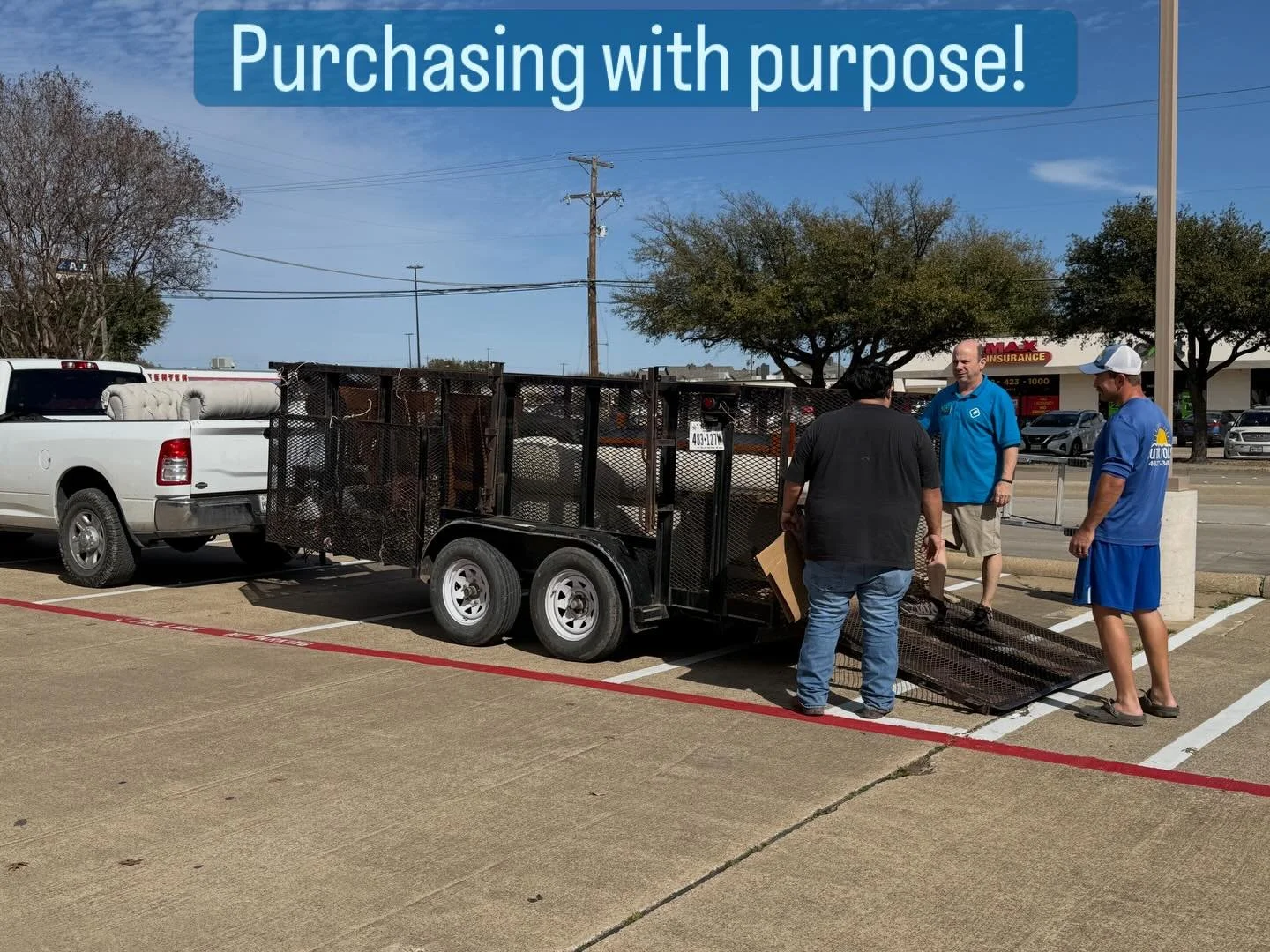 Loved watching the truck pull up to load items for their new office from @localgoodresale !
