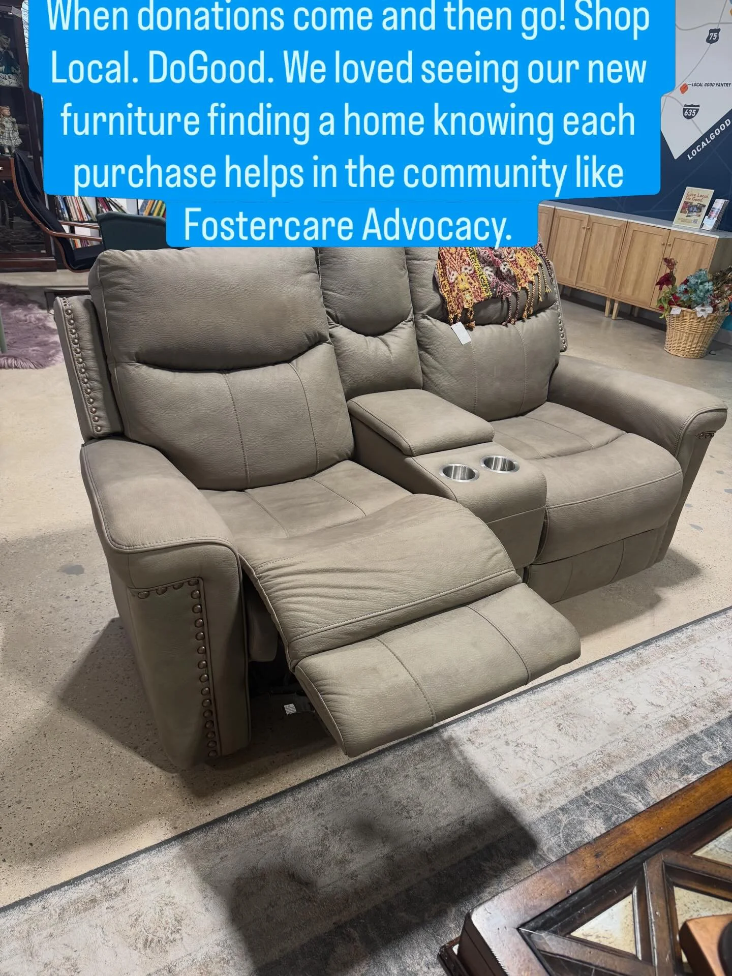 Love seeing our donations go out to a new home knowing their purchase has great impact in our community. #LoveLocalDoGood