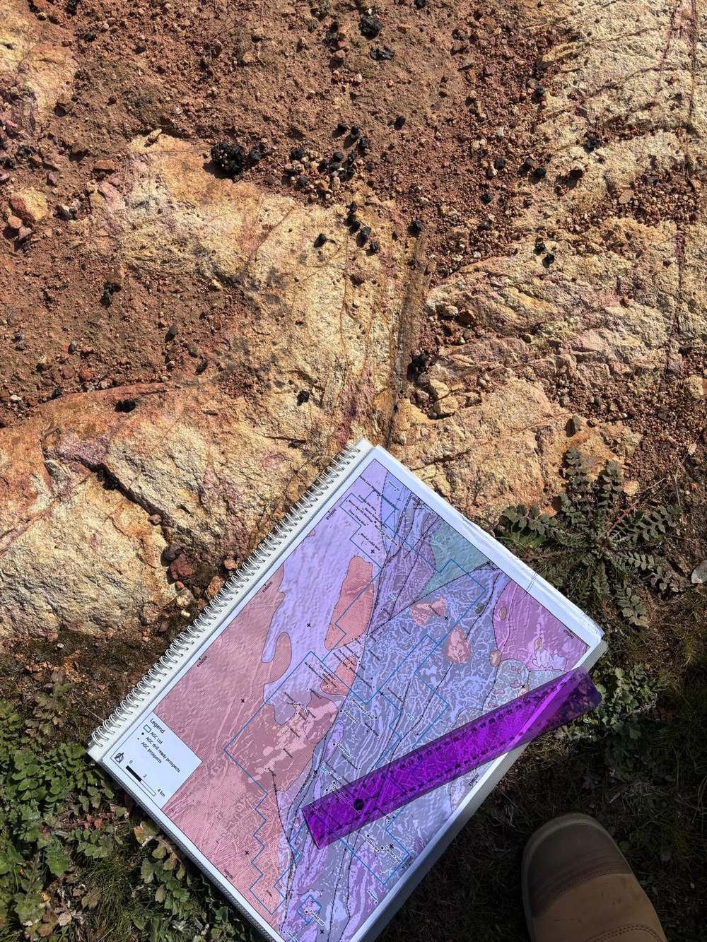 Geological mapping on outcrop