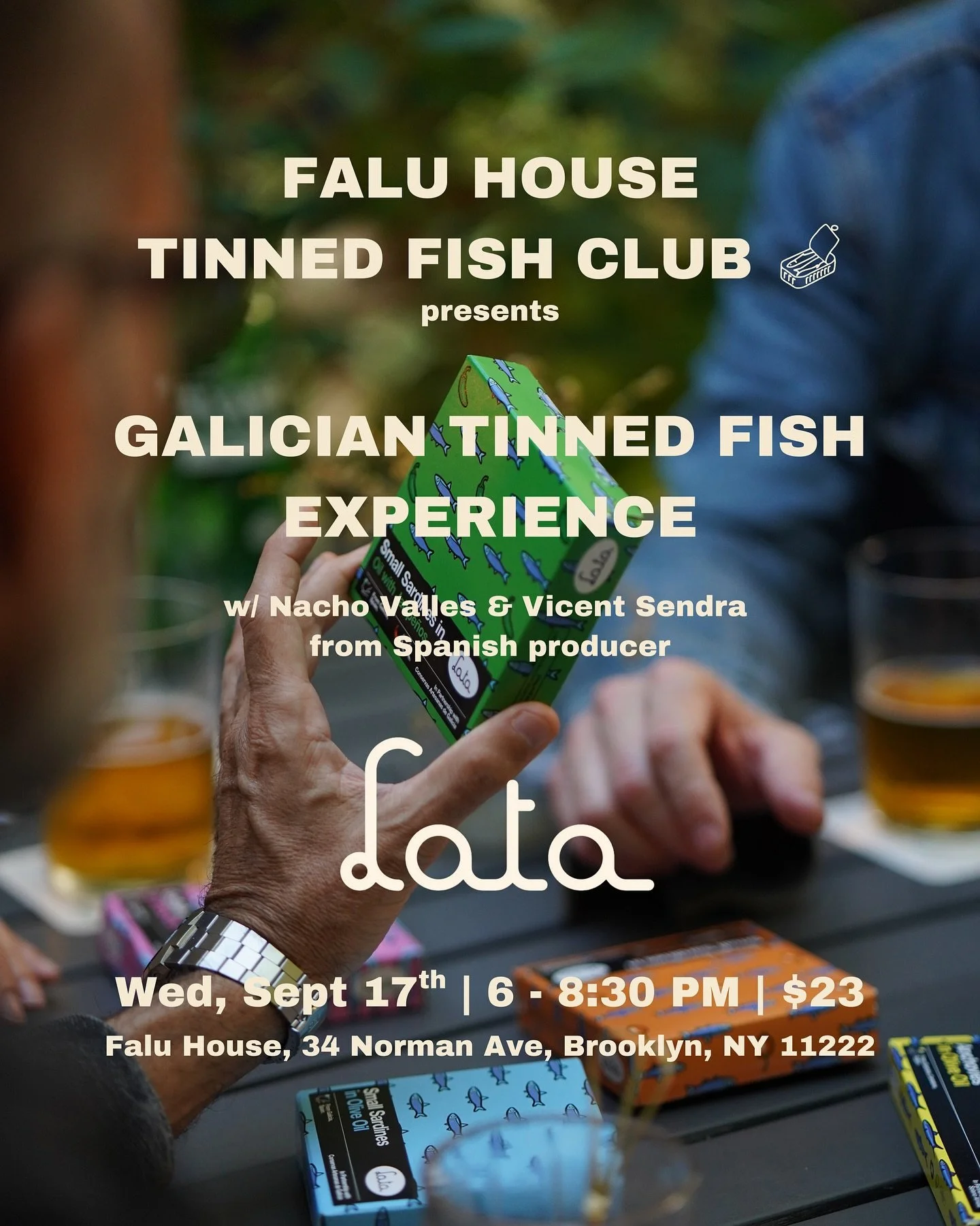 NEW TINNED FISH EVENT!! Spain πͺπΈ is in the Falu House π₯
We are so lucky to be joined by Nacho Valles & Vicent Sendra from Galician producer @get.lata who are giving us a full story, education and tasting of what Lata is all about.
π Wed, Se