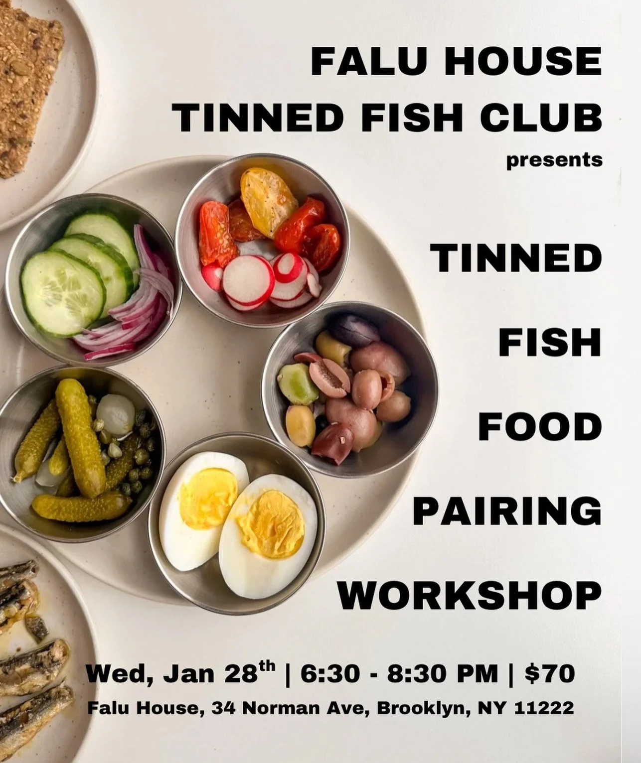 TINNED FISH WORKSHOP THIS WEDNESDAY! 🐟

Have you ever wanted to learn how to make the most of your tinned fish with food pairings? 

That&rsquo;s exactly what we&rsquo;re teaching at the Tinned Fish Food Pairing Workshop! 

We&rsquo;re guiding you t