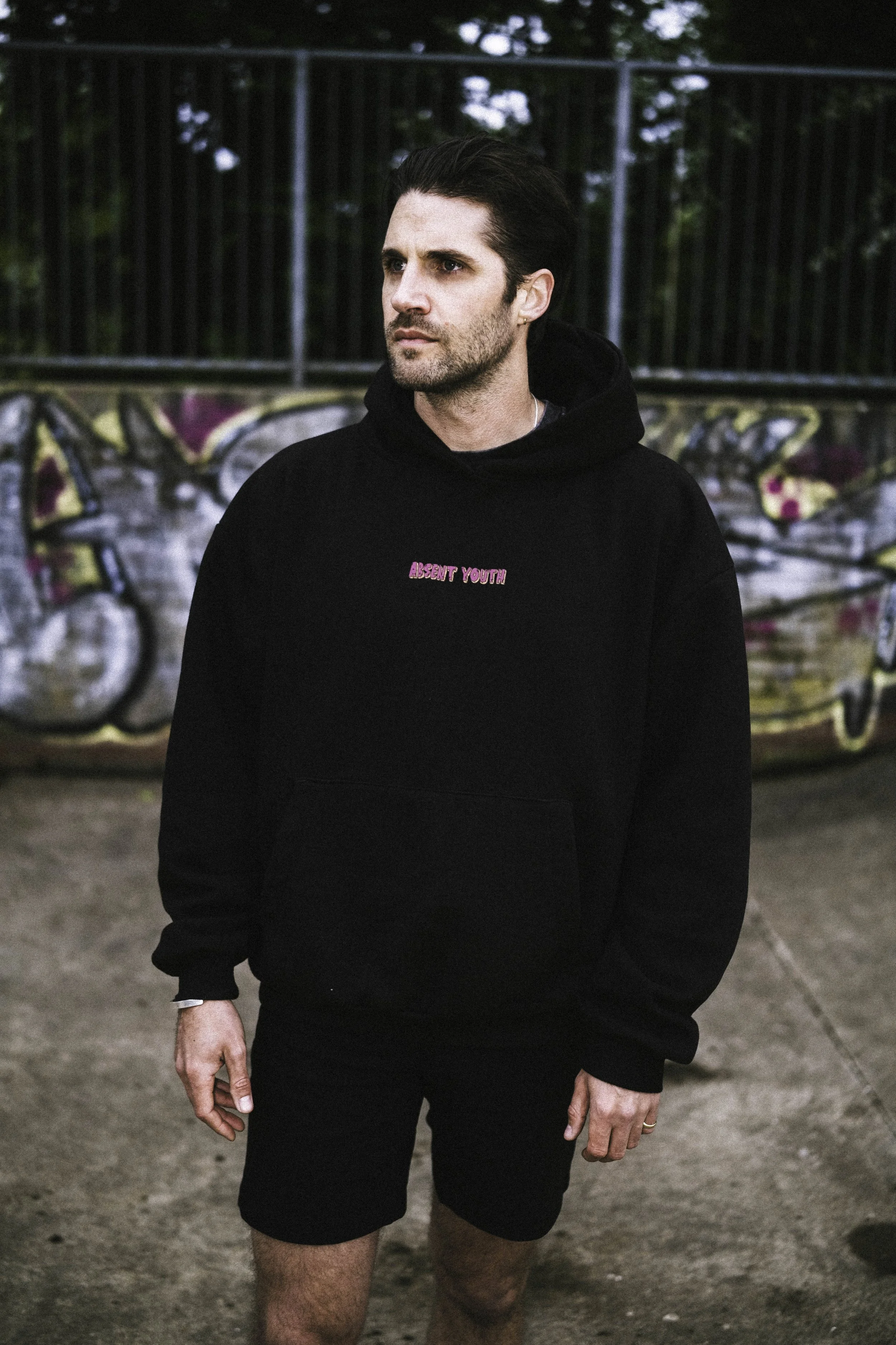 PLAIN LOGO - Pink - Oversized Hoodie - Unisex