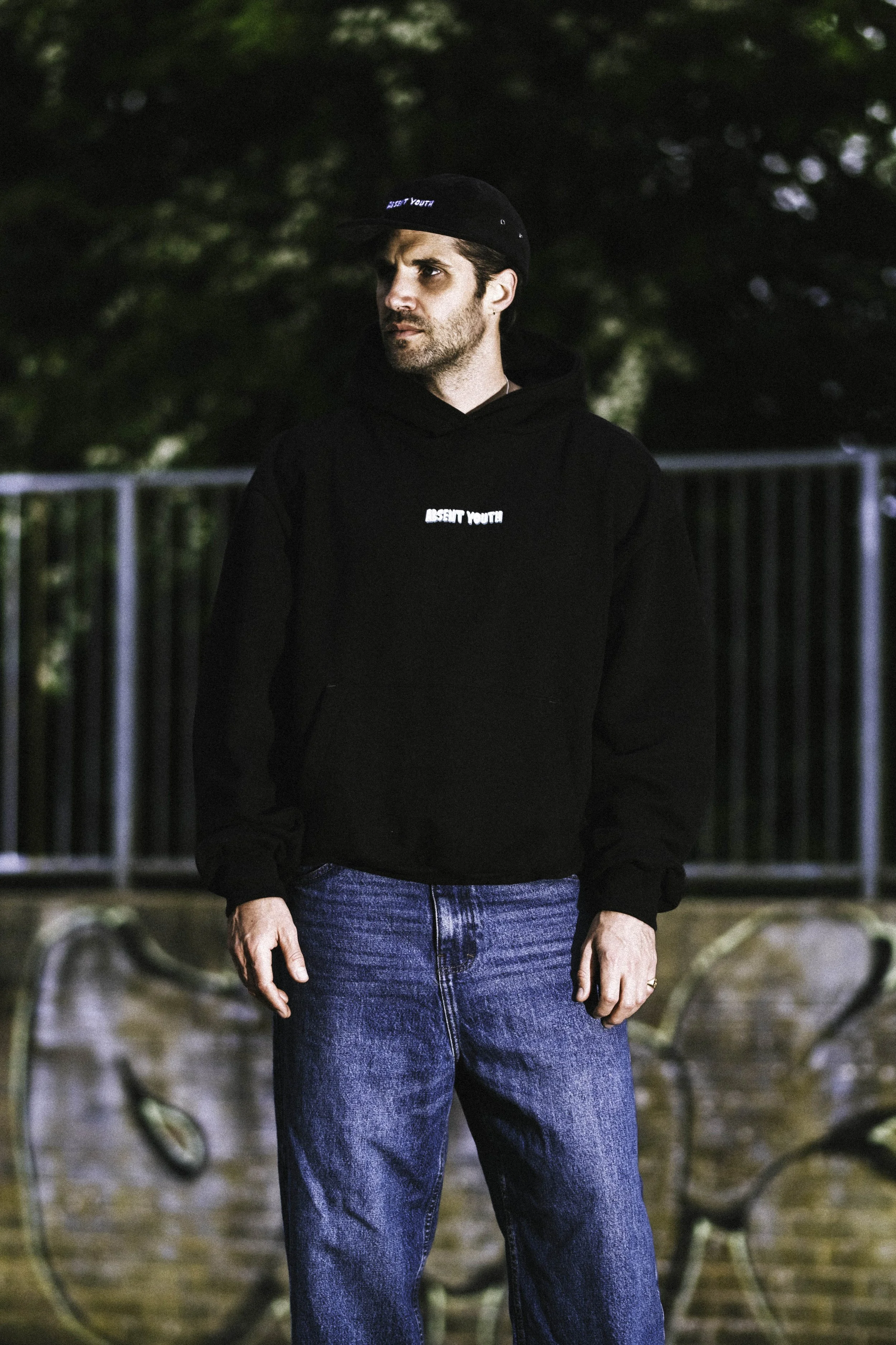PLAIN LOGO - White/Teal - Oversized Hoodie - Unisex
