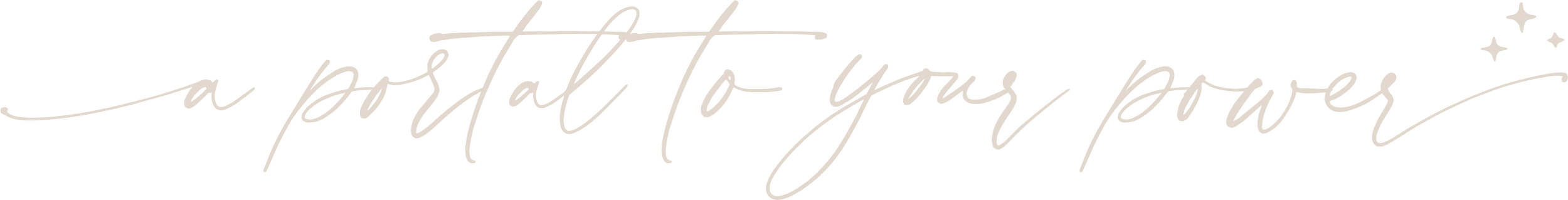 Stylized text that reads 'a portrait to your power' with decorative stars at the top right.