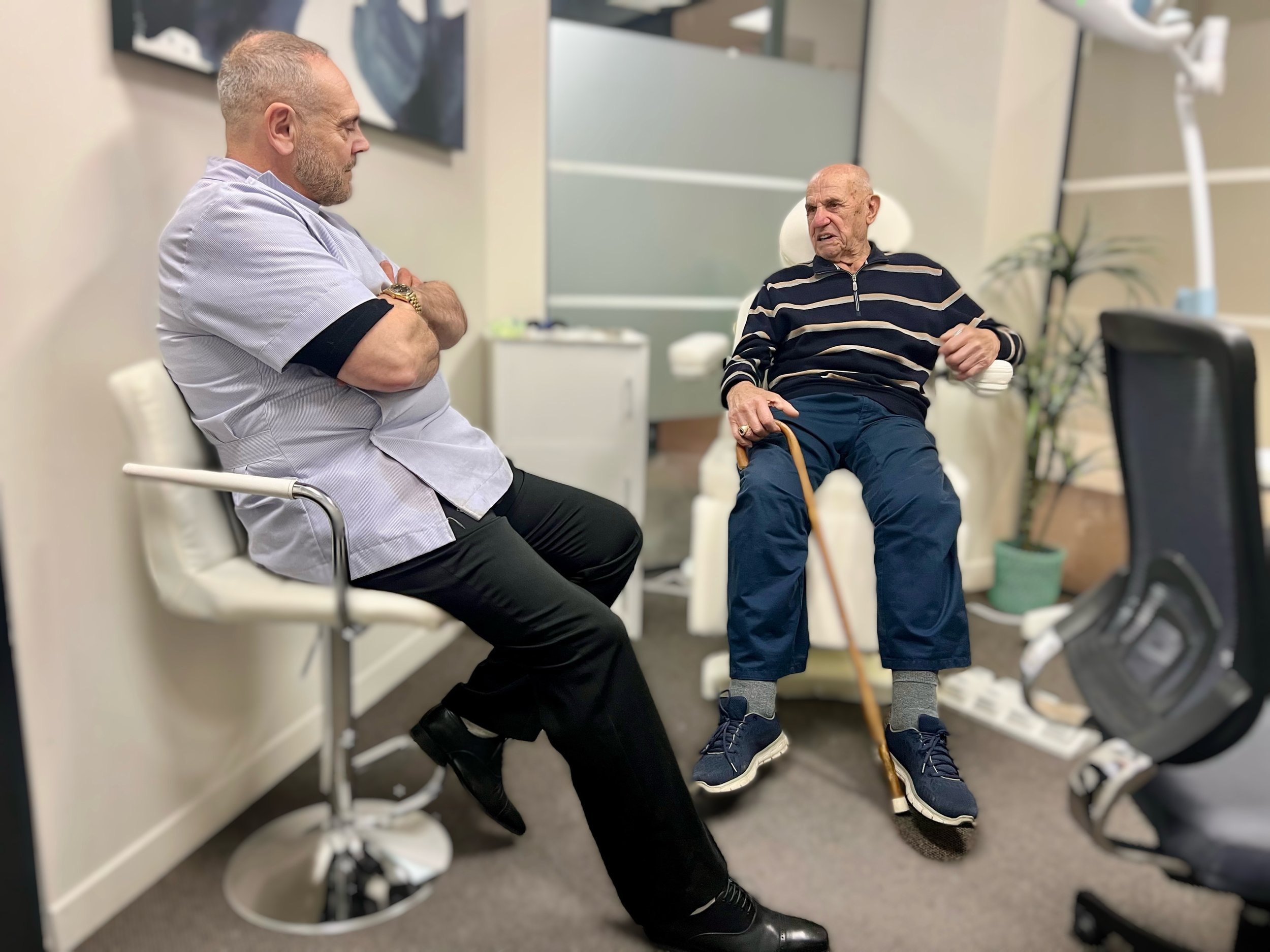 This image establishes SIDISonix as a trusted provider for elderly patients in Melbourne, emphasizing the boutique's focus on mobility and comfort in prosthetic design.