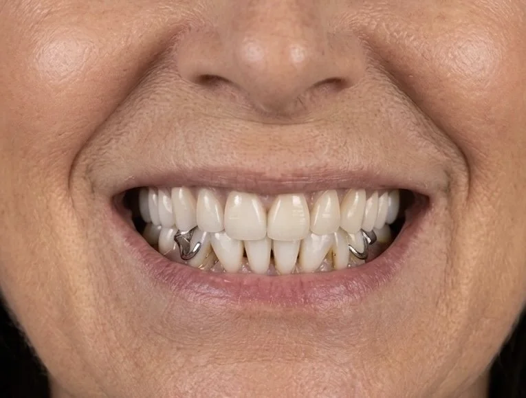 A partial lower and a full upper.  A very happy patient. 