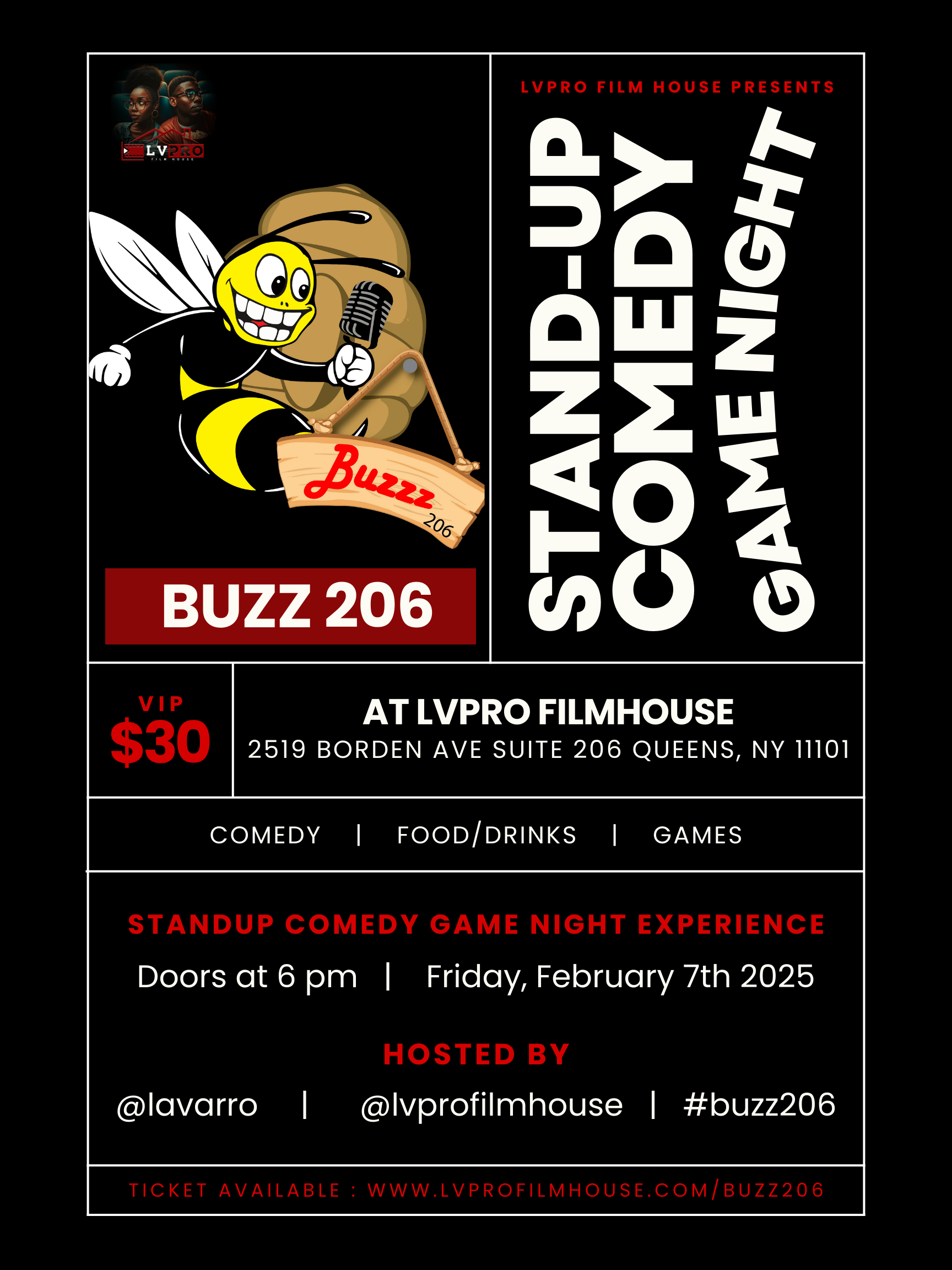 02/07/24 BUZZ 206 Ticket (VIP)