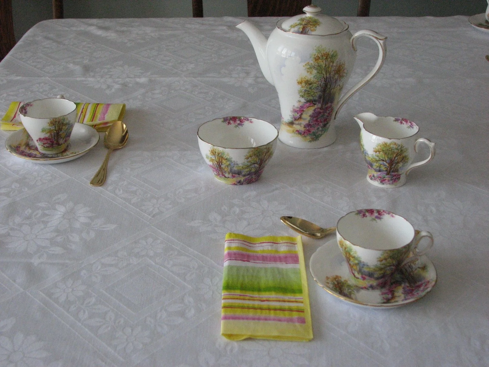 Shelley England's Charm Coffee Set Pattern #0188, Cambridge shape