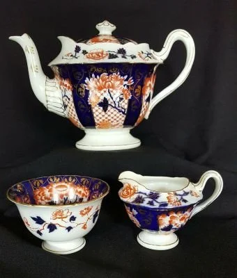 9764 Teapot Creamer & Sugar on Gainsborough Shape