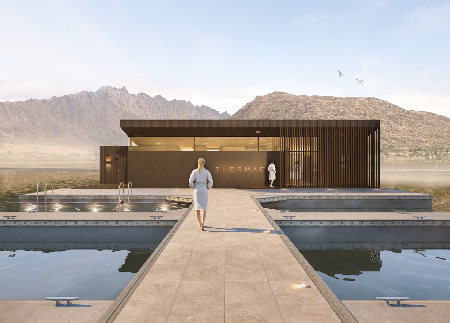 Thermae is taking shape on the water.