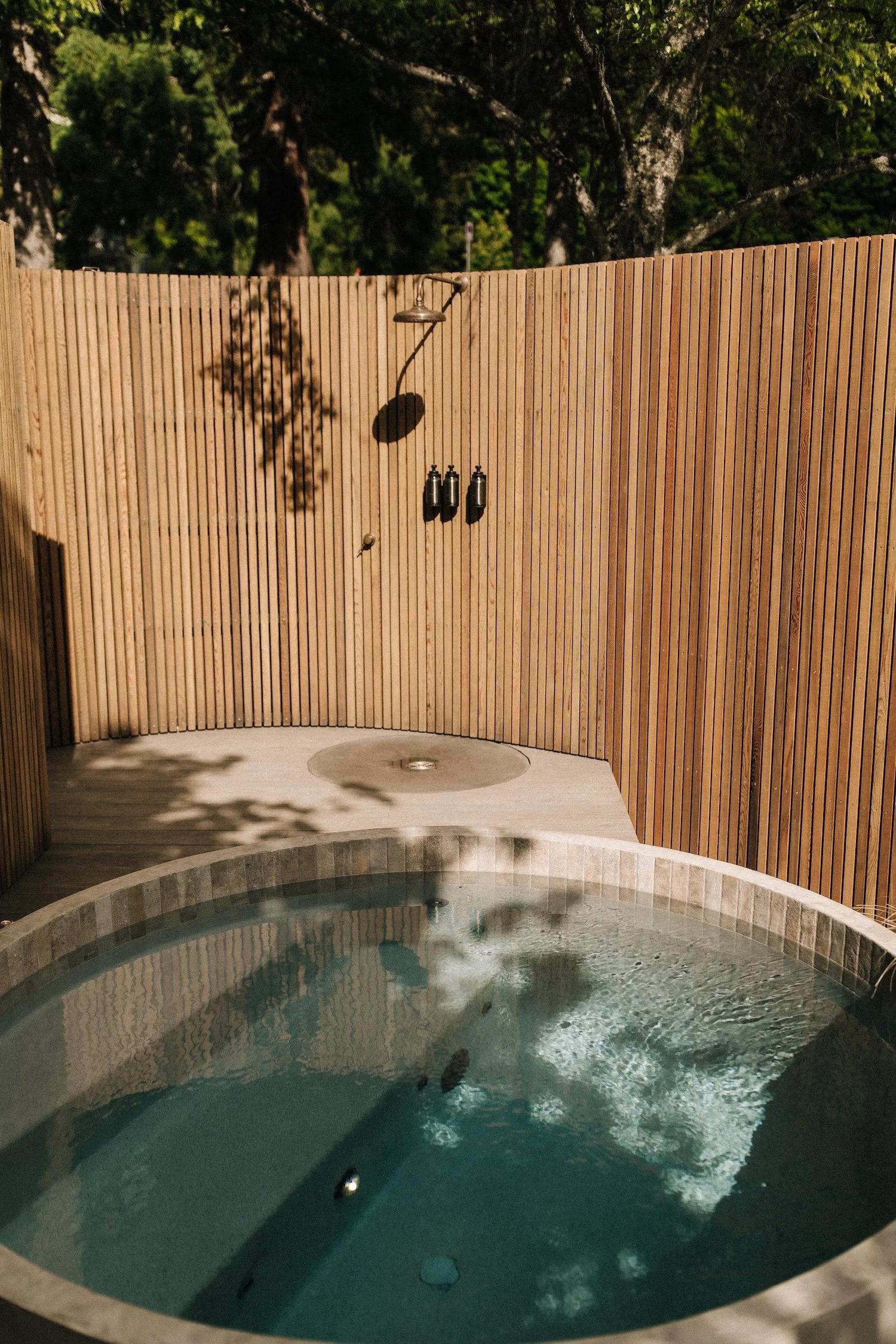 One of Bathes private hot pools in Queenstown.