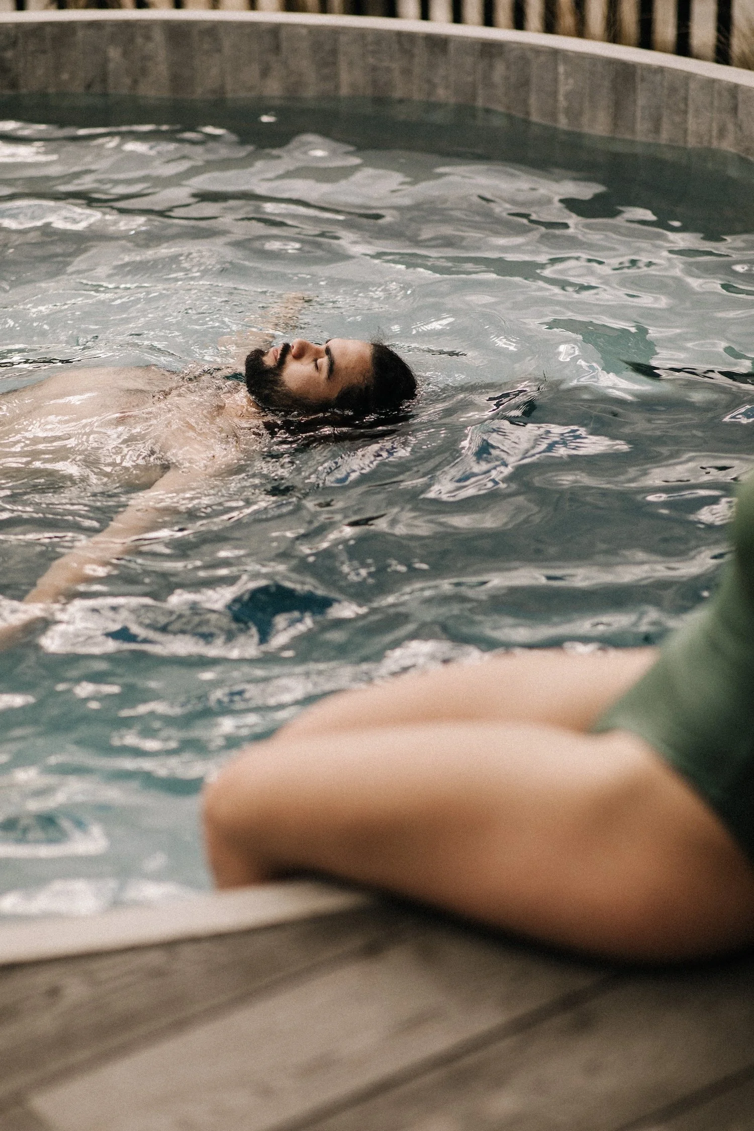 Recovery while soaking in the hot pool at Bathe Queenstown.