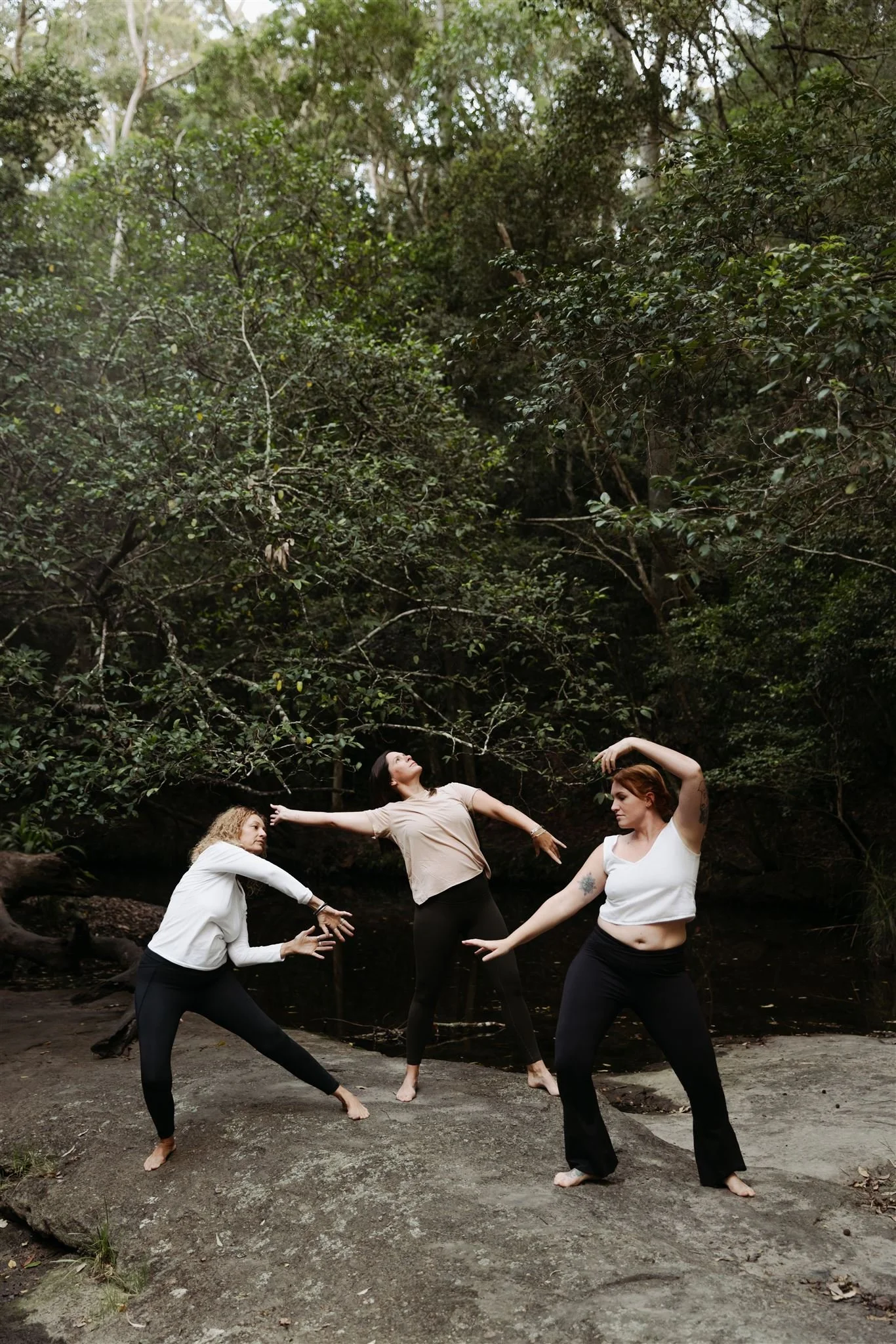 image three women moving with the wind