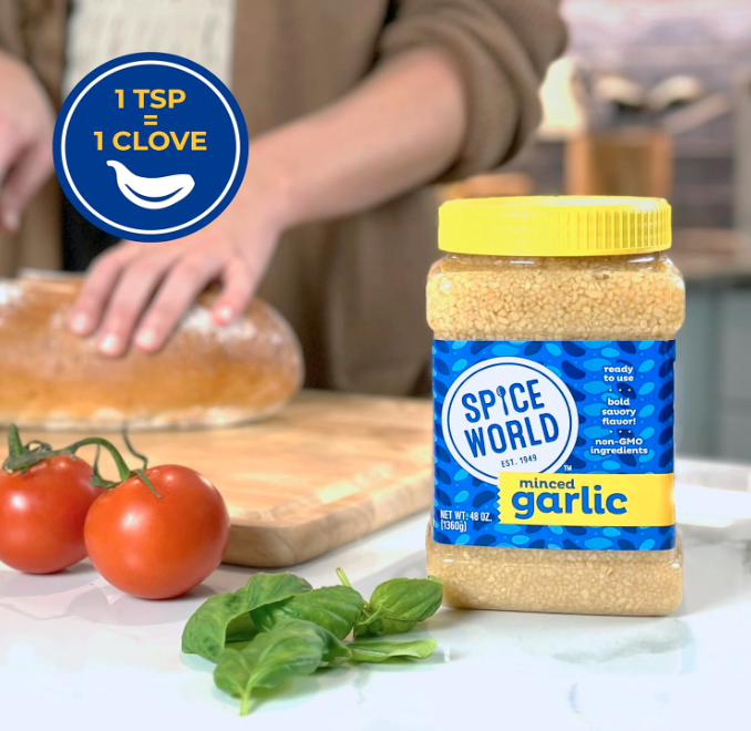 Bulk 48 oz jarred minced garlic