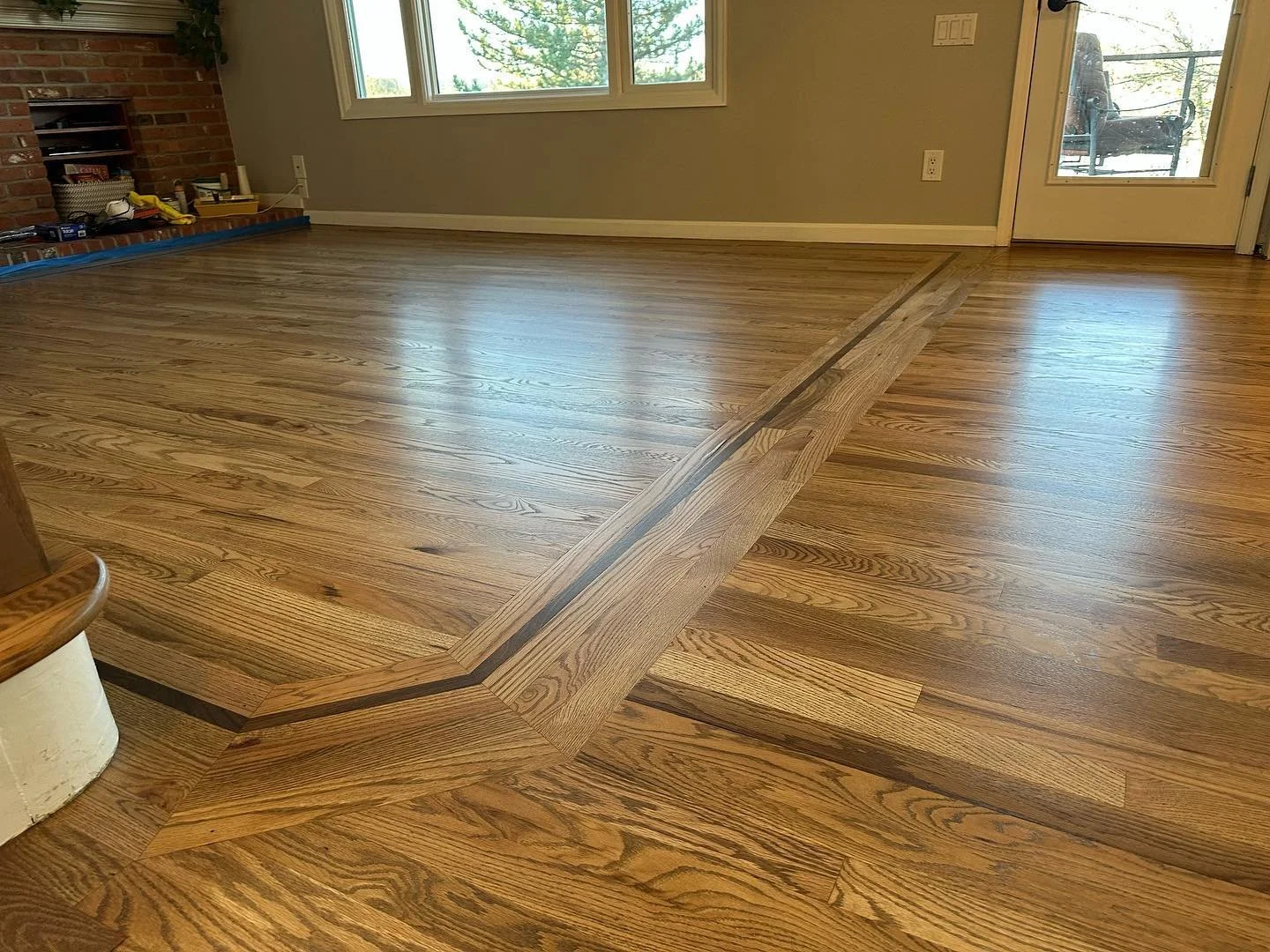 Finished these floors with a mix of colors for a really cool family! #hardwoodflooring #littetoncolorado #denverrealestate #denvermetrodesigner
