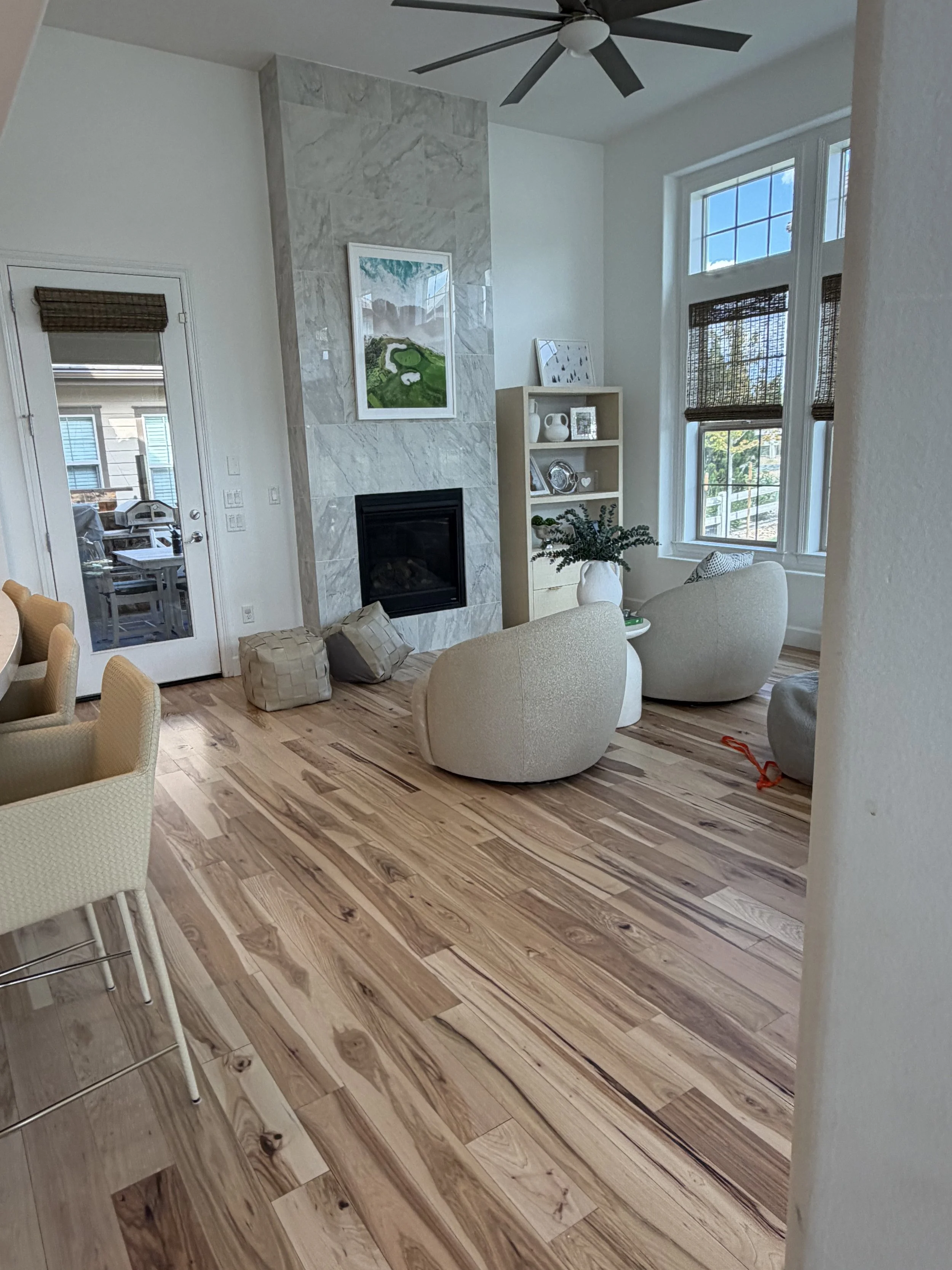 Hardwood Floor rennovation in great room / living room in Highlands Ranch, Colorado