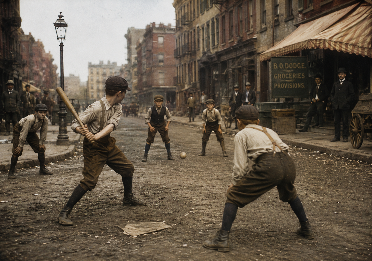 Stickball was the game on the streets 