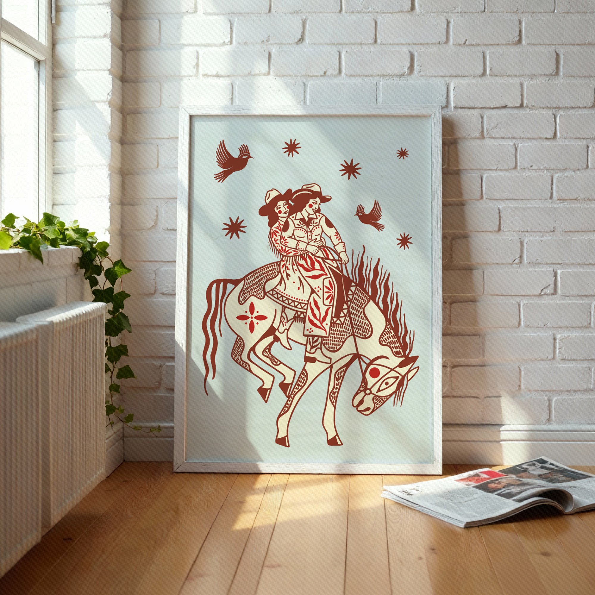 Riding Cowboys (White Frame) .jpg