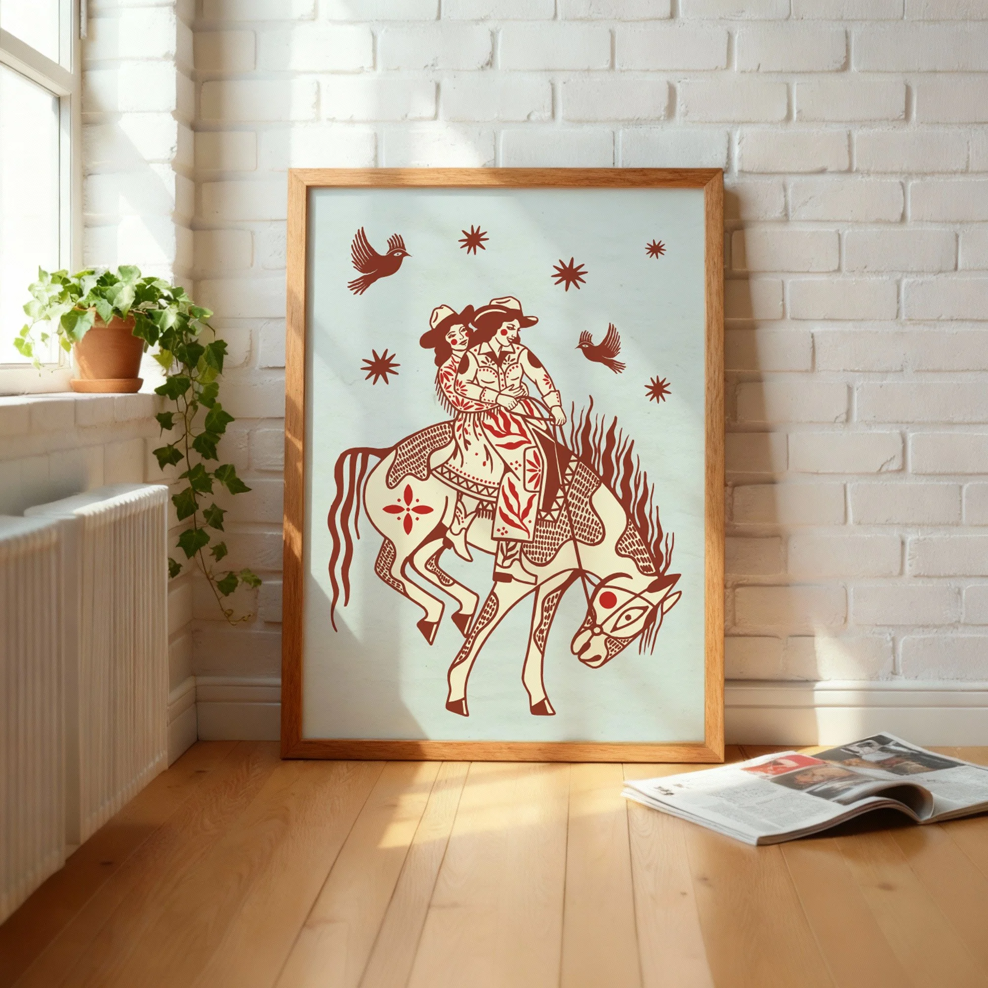 Riding Cowgirls (NAtural Frame) .jpg
