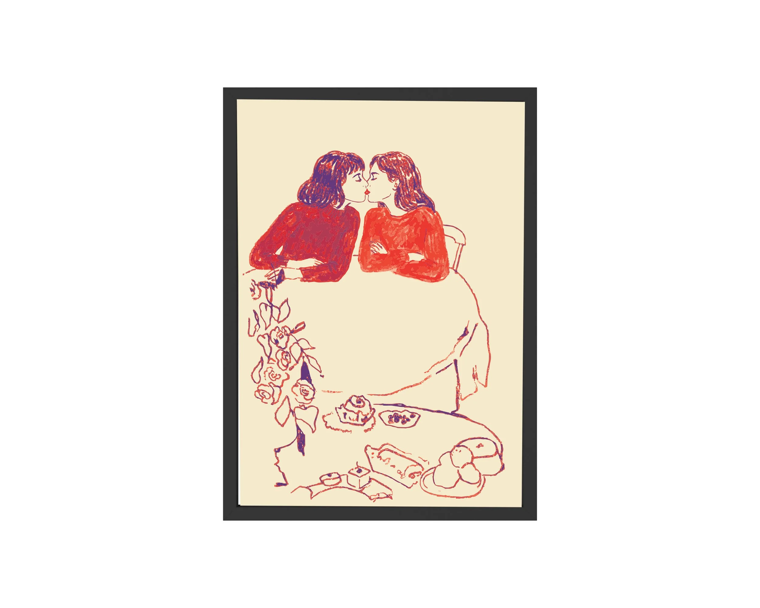 Kissing at the Cafe