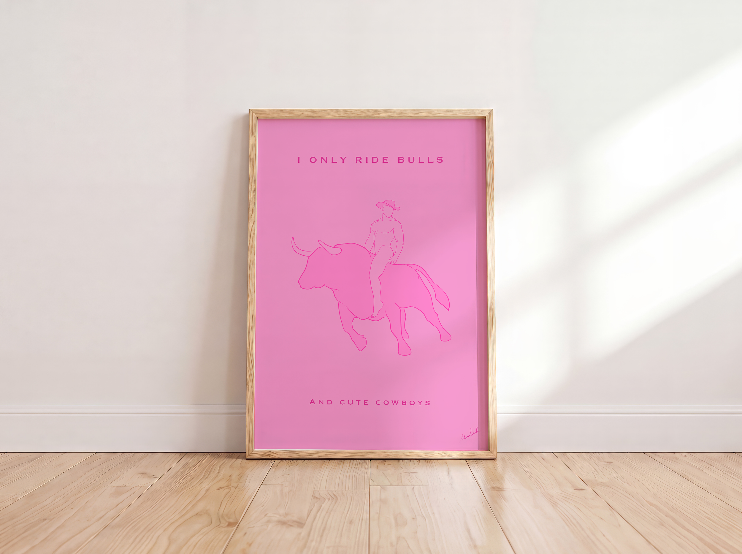 Riding Bulls and Cute Cowboys (Natural Frame).png
