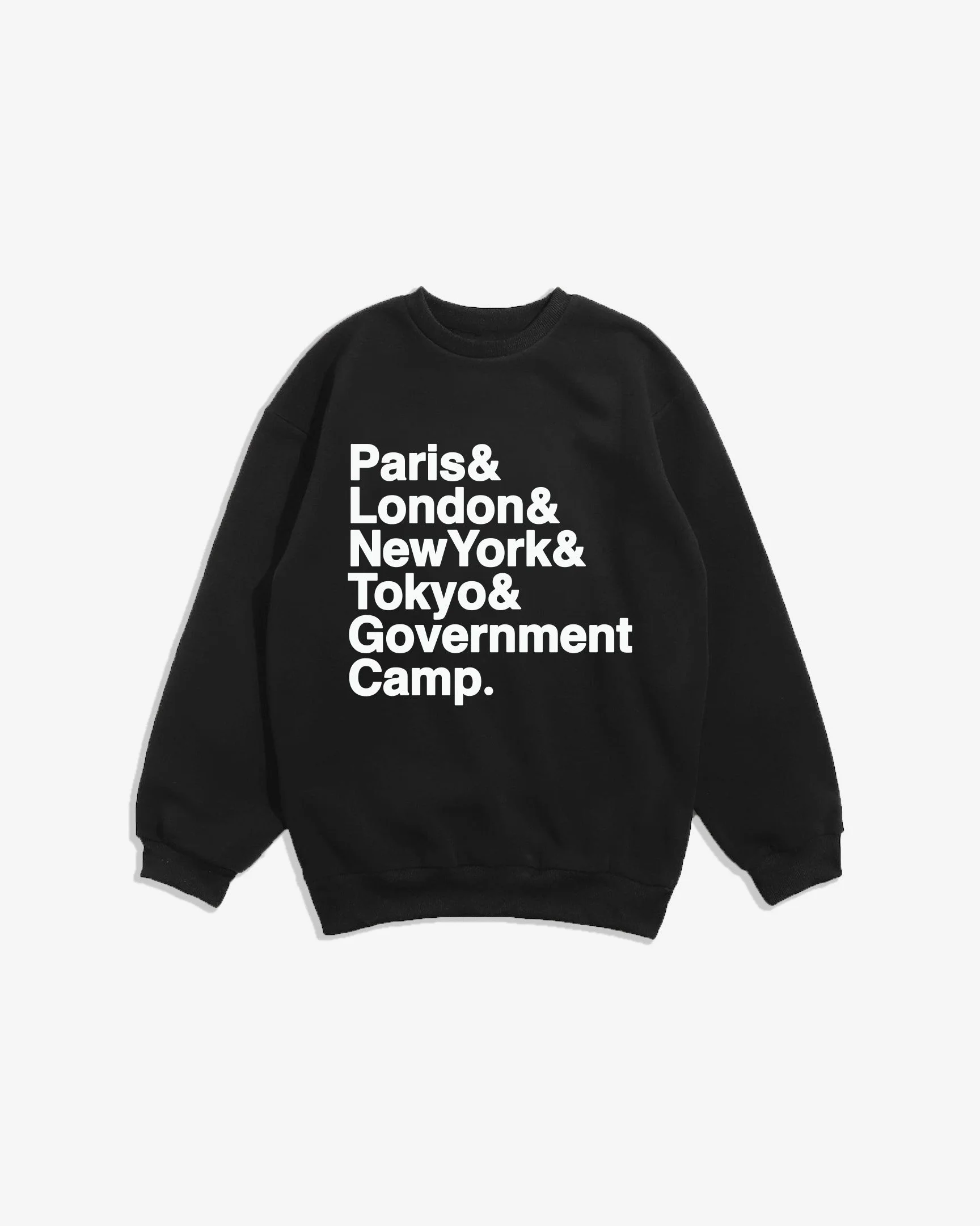 PARIS & LONDON & NEW YORK & TOKYO & GOVERNMENT CAMP CREW - BLACK | LTD