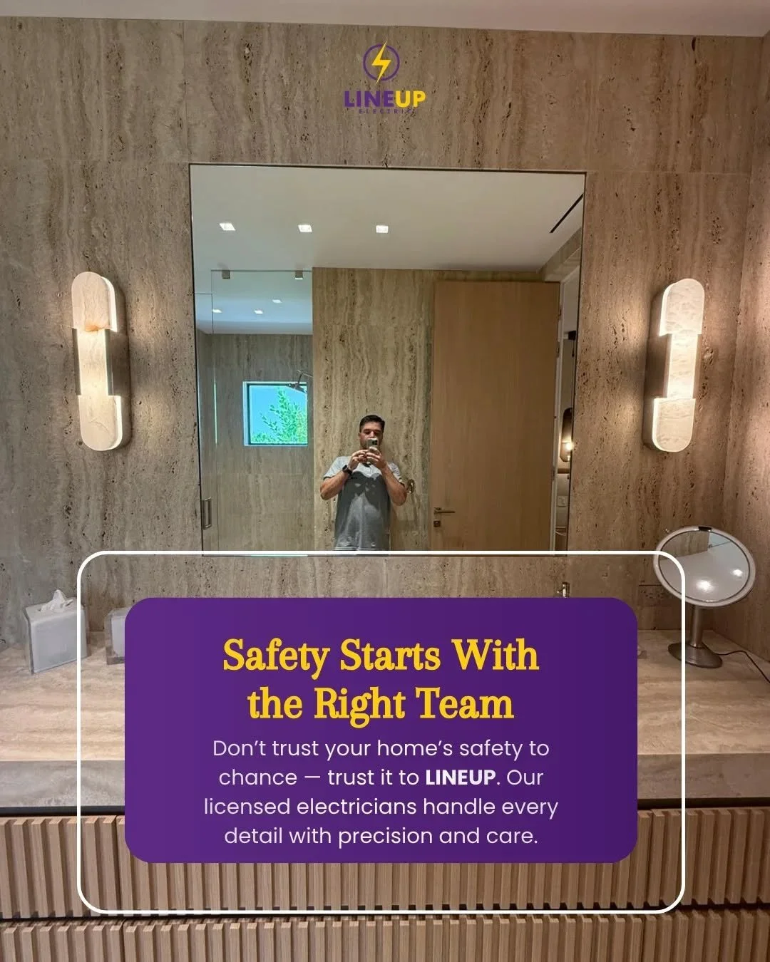 β‘ Safety starts with the right team!
At LINEUP, we don’t just handle wires — we handle trust. Our licensed electricians ensure your home is safe, efficient, and powered with precision. π§π 
#LineupElectric #ElectricalSafety #LicensedElec