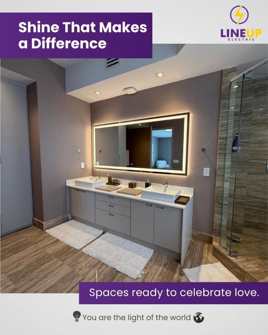 ✨ Shine that truly makes a difference.

Lighting is more than just illumination &mdash; it transforms spaces, highlights details, and creates the perfect atmosphere.

From modern bathrooms to sophisticated interiors, the right electrical design bring