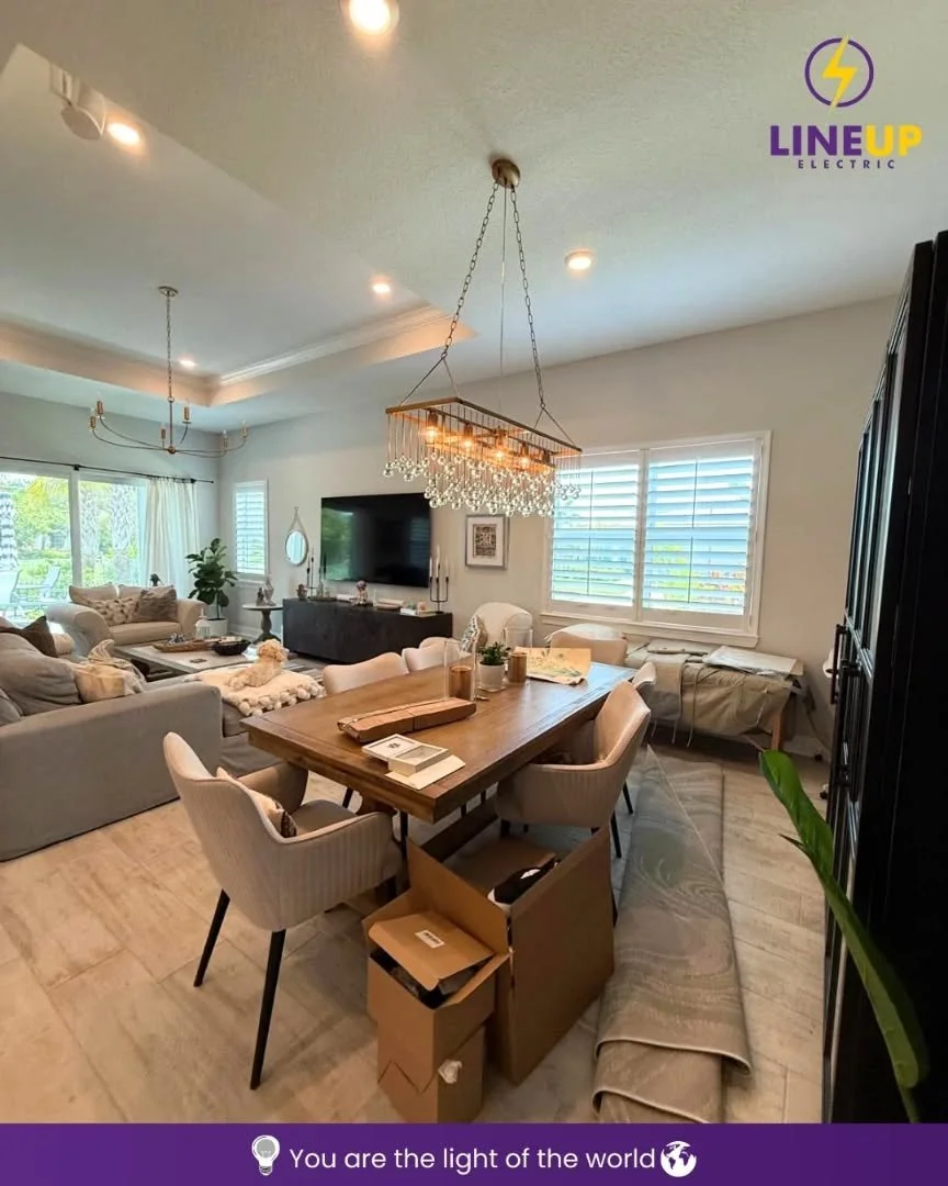 Bringing light, comfort, and elegance into every space. 💡✨

The right lighting transforms a house into a home &mdash; creating warmth, style, and the perfect atmosphere for every moment.

At LineUp Electric, we power your vision with precision and e
