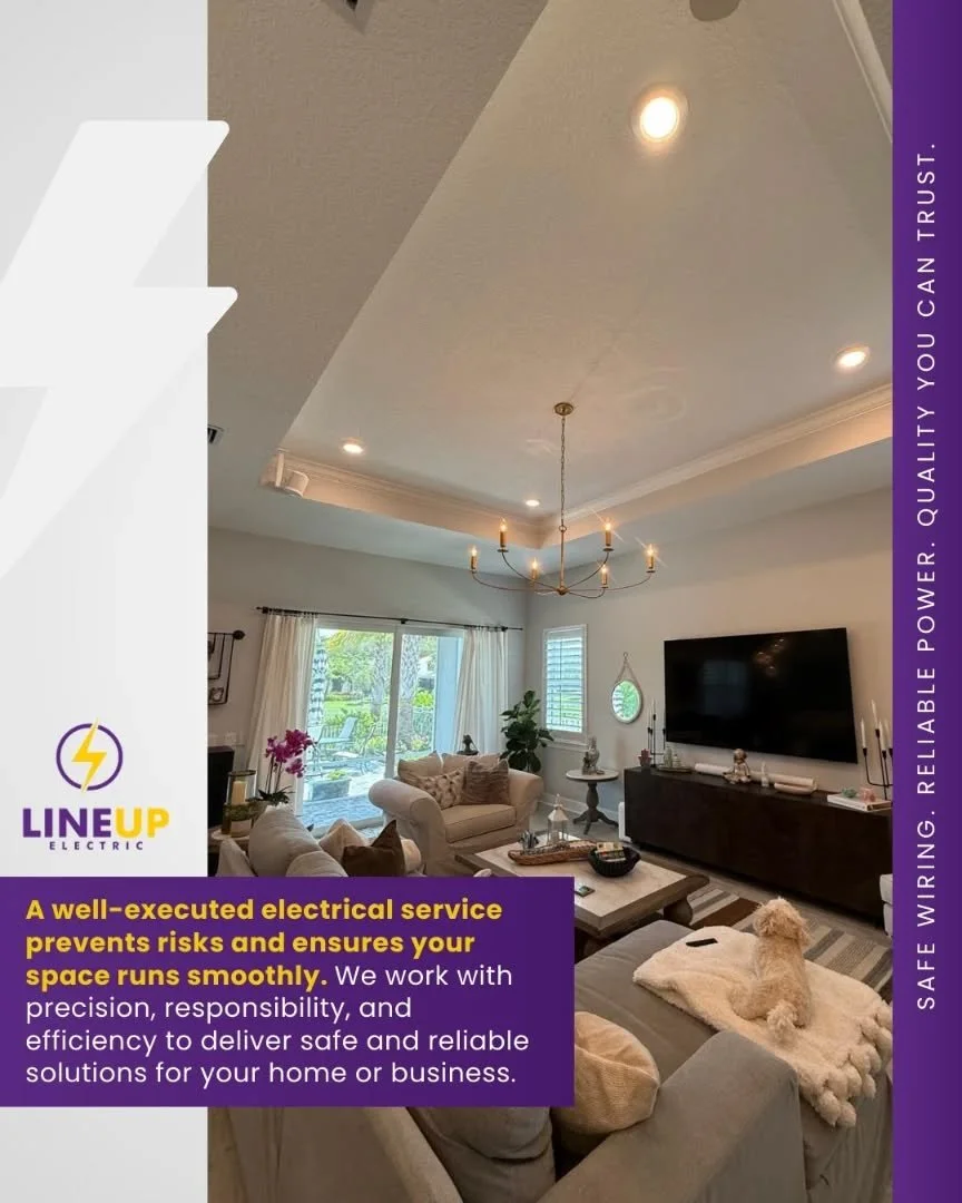 ⚡ Powering your space with safety and excellence.

A professional electrical service is essential to protect what matters most. At Lineup Electric, we deliver precise, efficient, and reliable solutions to keep your home or business running safely and