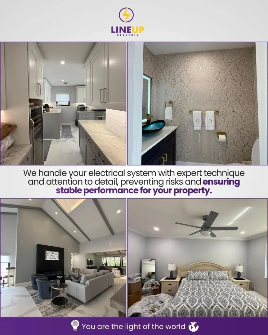 Powering your home with precision and reliability. ⚡

At LineUp Electric, we combine expert technique with attention to every detail to ensure your electrical system runs safely and efficiently.

✔ Risk prevention
✔ Stable performance
✔ Quality workm