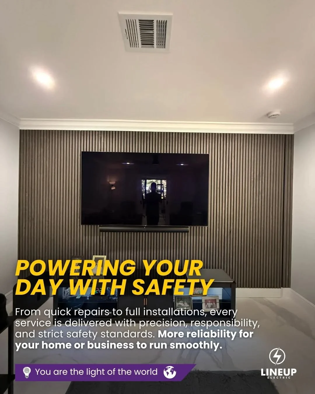 ⚡ Powering your day with safety and precision.

Whether it&rsquo;s a small repair or a complete installation, every detail matters. Professional electrical work means reliability, protection, and peace of mind for your home or business.

Because when