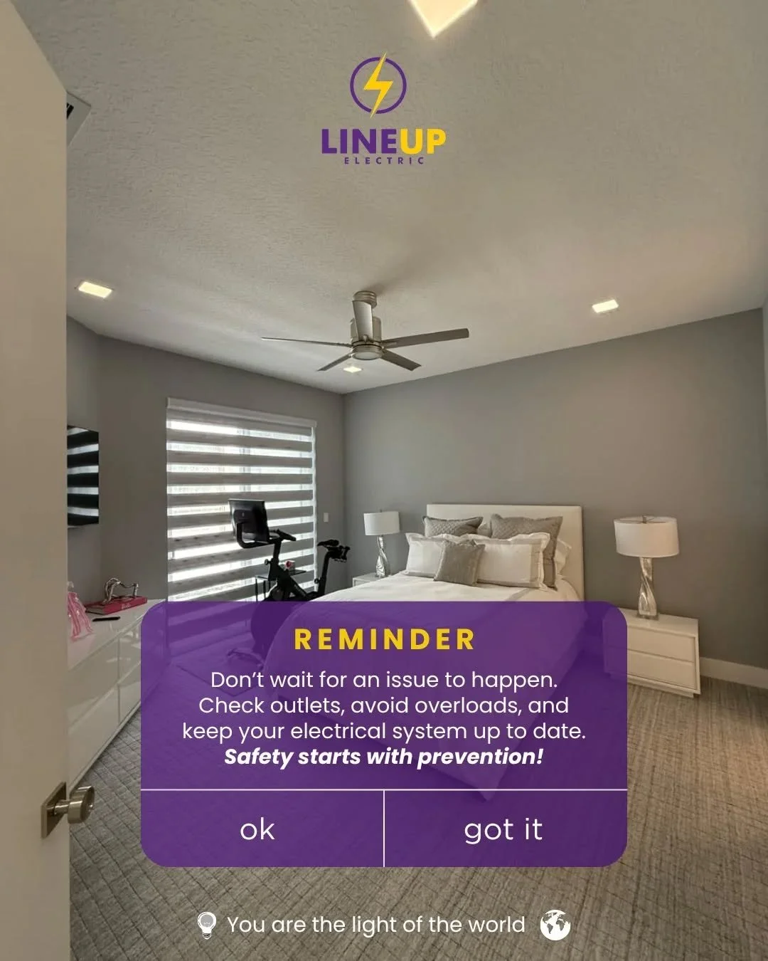 A safe home starts with prevention. ⚡🏠

Keeping your electrical system updated, avoiding overloaded outlets, and scheduling regular inspections can make all the difference in protecting your family and your peace of mind. Small precautions today hel