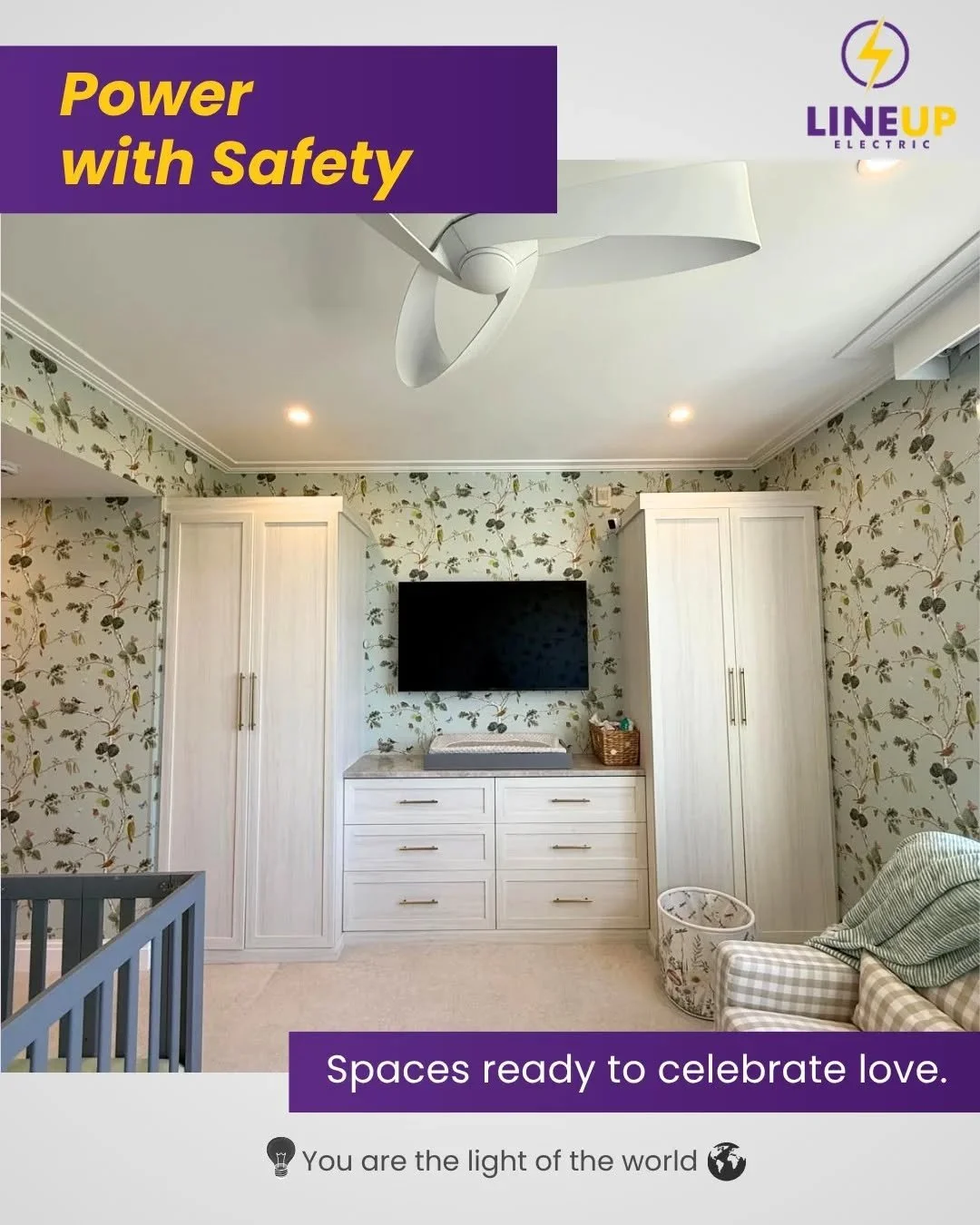 ✨ Safe electrical solutions create more than just power &mdash; they create comfort, warmth, and spaces where love grows every day. 💡🏡
With quality and attention to every detail, your home becomes the perfect place for unforgettable moments.

⚡ Pow