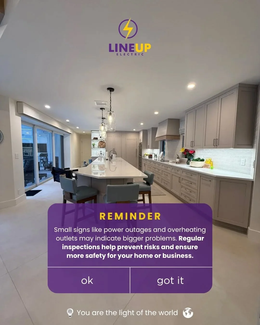 ⚡ A safe home starts with a reliable electrical system.
Small warning signs like flickering lights, overheating outlets, or sudden power outages should never be ignored. Regular inspections help prevent bigger problems and keep your family and busine