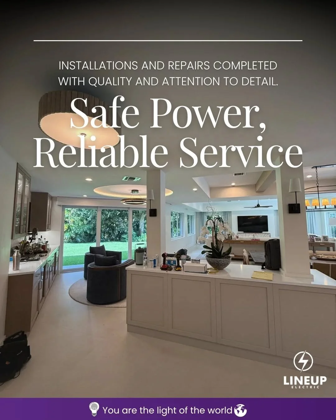 ⚡ Safe power. Reliable service.

Every installation and repair is completed with quality, precision, and attention to detail. Whether it's a small fix or a complete electrical project, our commitment is to deliver safety, efficiency, and peace of min