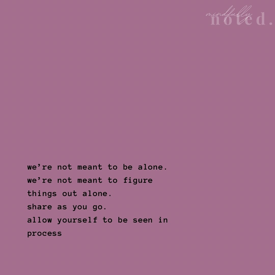 let others in on you.