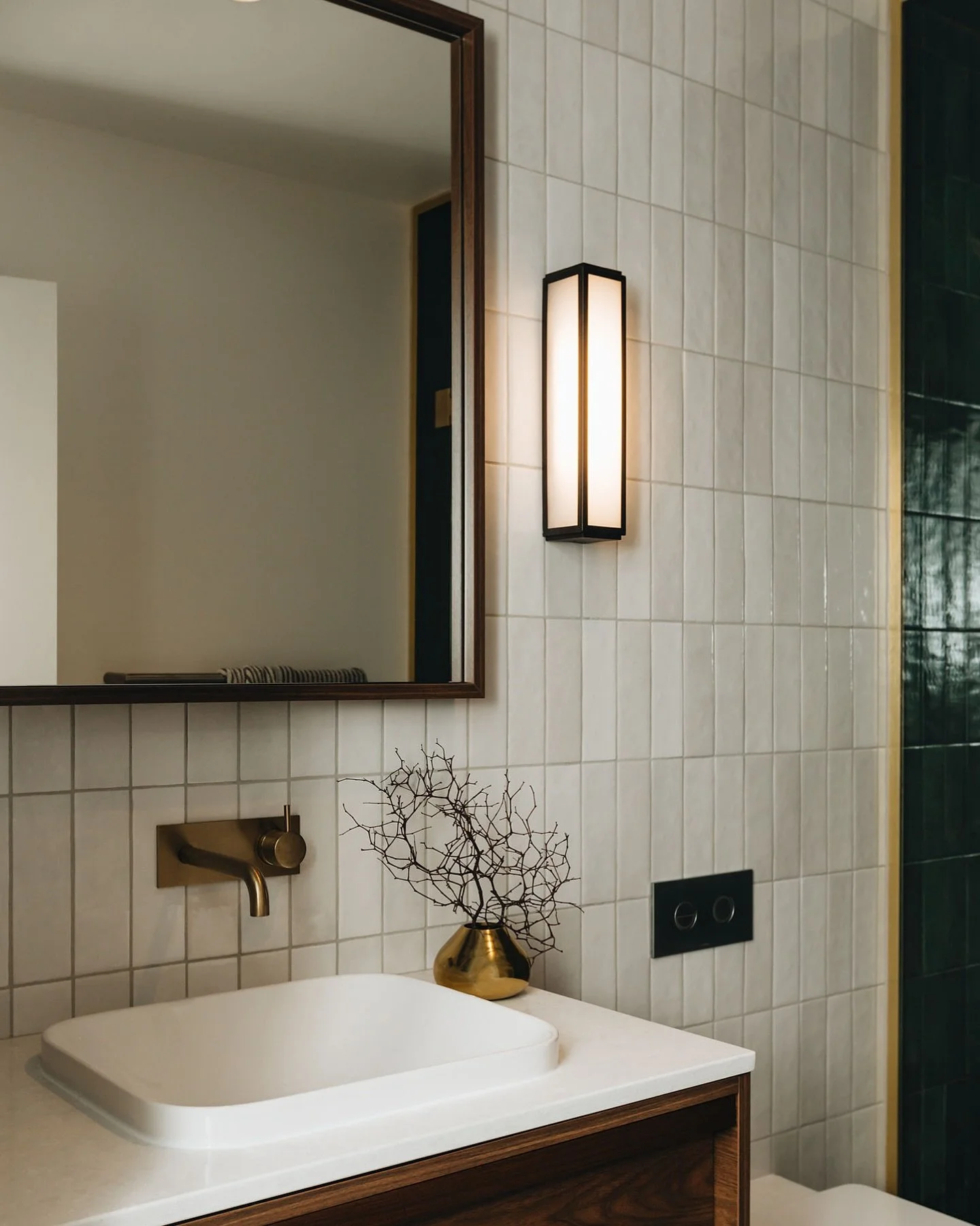 This crowd favourite has a big sister being built upstairs.

Requests for this basement bathroom included * interesting but not too busy * have contrast without being overpowering * be practical yet with artful and beautiful details.

The brief for t