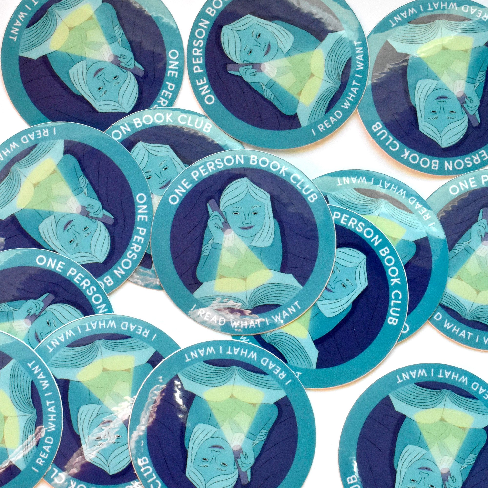 One Person Book Club Sticker