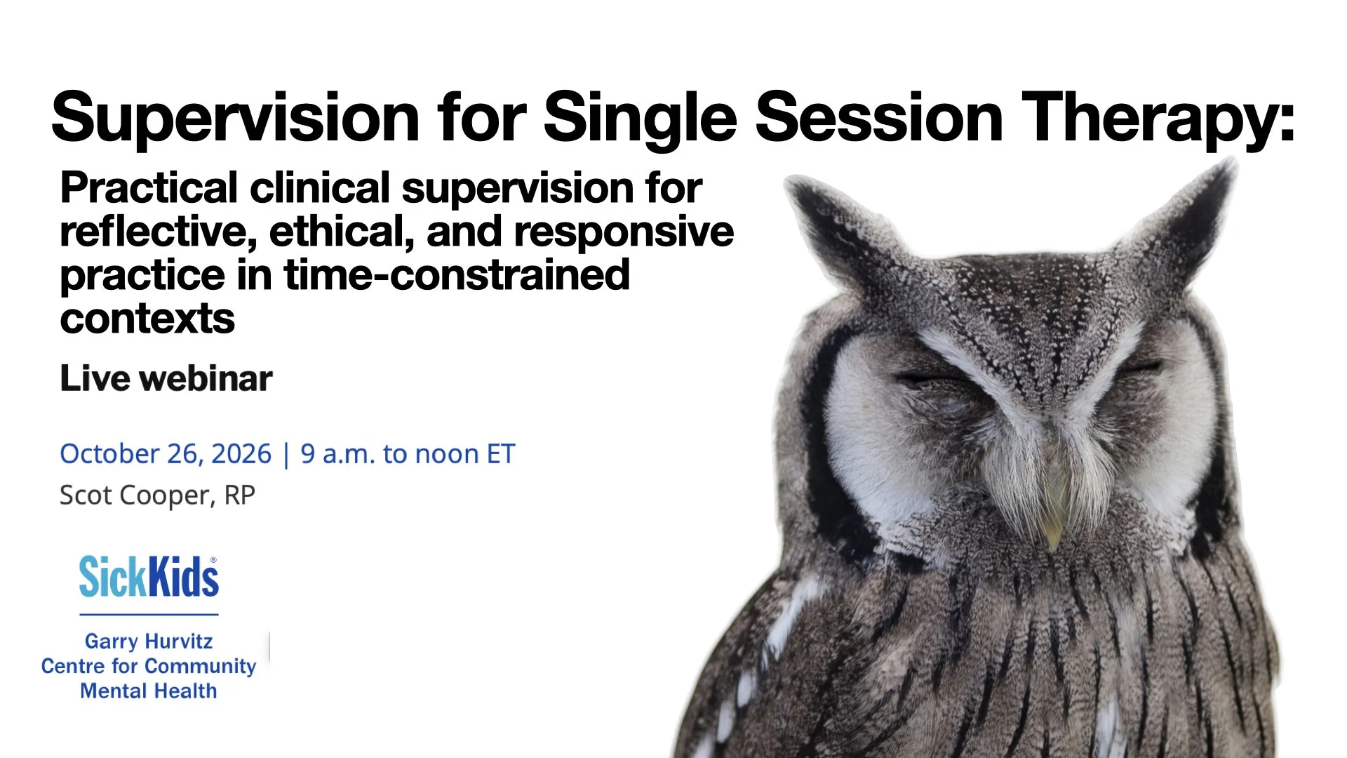 Supervision for Single Session Therapy