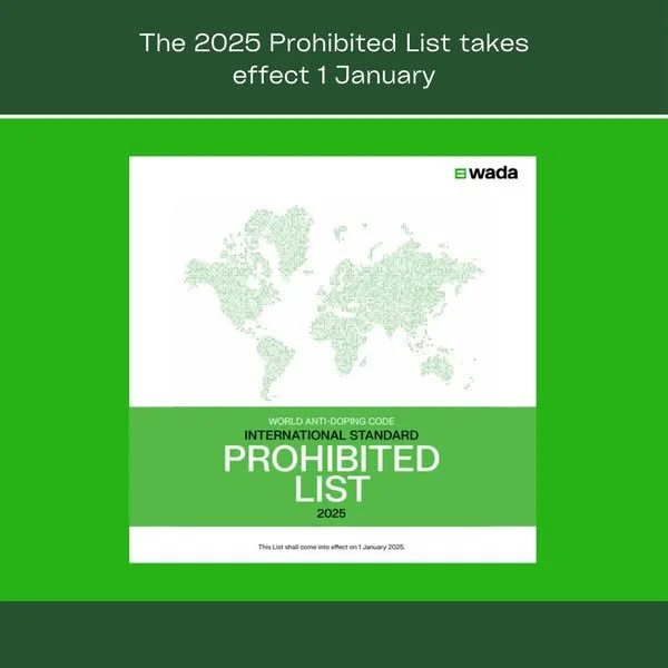 2025 Prohibited List comes into force on 1 January 2025