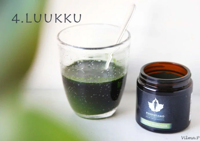 Puhdistamon viherjauhe