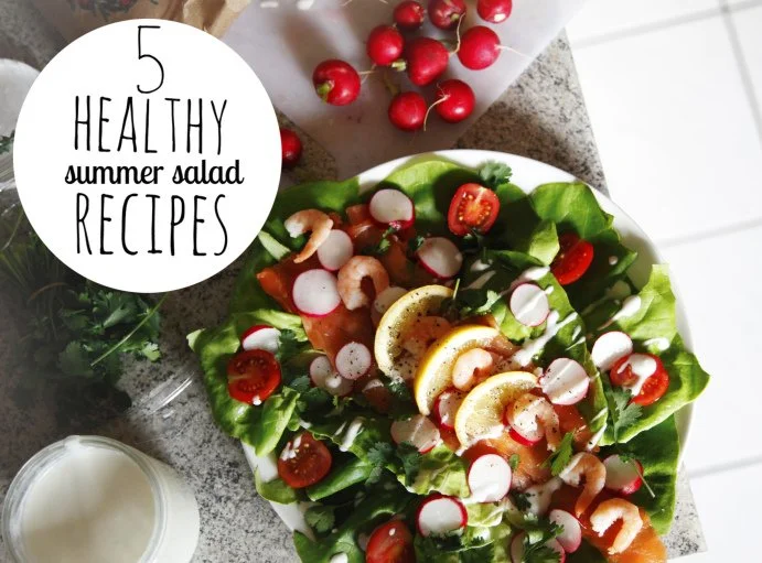 Smoked salmon and shrimps salad