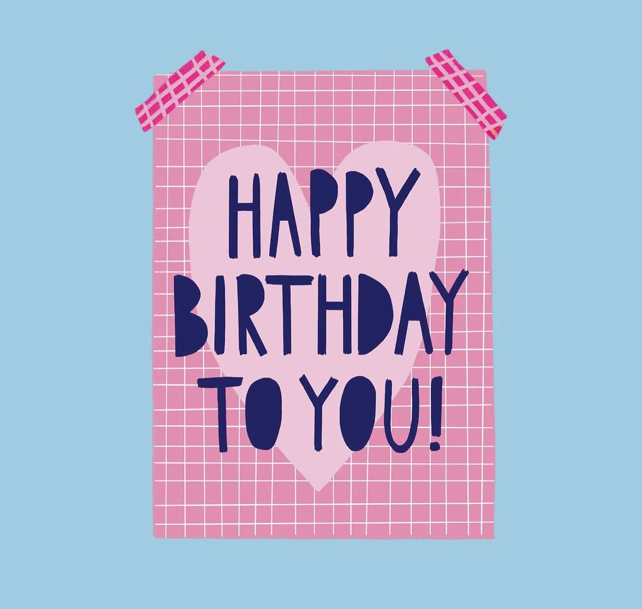 Happy Birthday &ndash; Karte A6 hoch 🩵 Diese und viele weitere Geburikarten findest du im Onlineshop. Link in der Bio. 🎈

#estheticgoods #postkarte #swissdesign #print #illustration