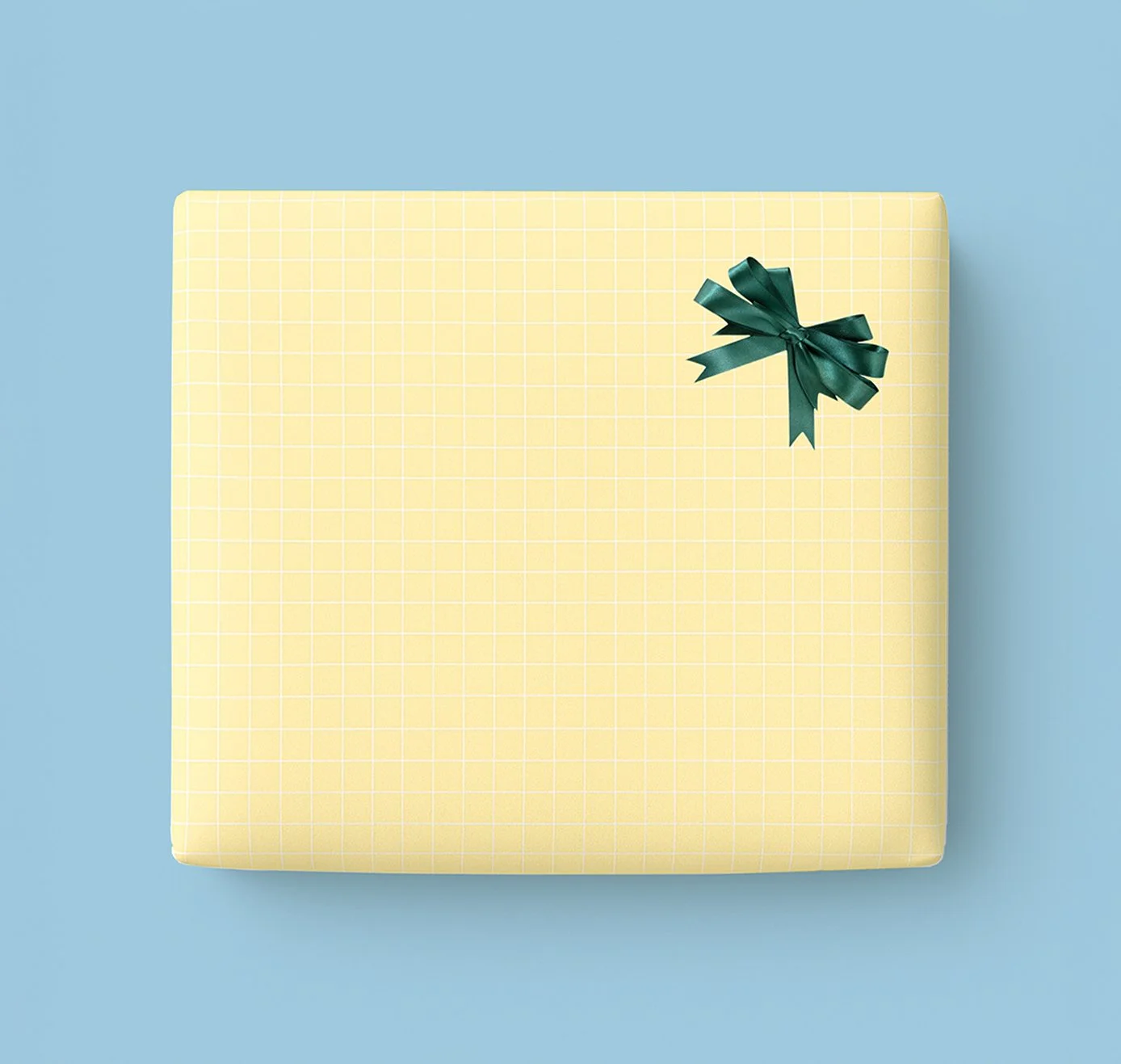 Geschenkpapier / karriert (gelb)