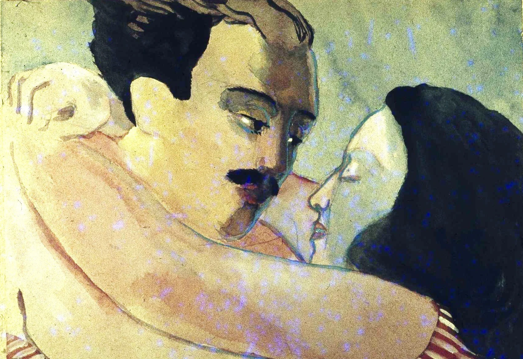 Το φιλί | τέμπερες | 40*30 cm | 1985