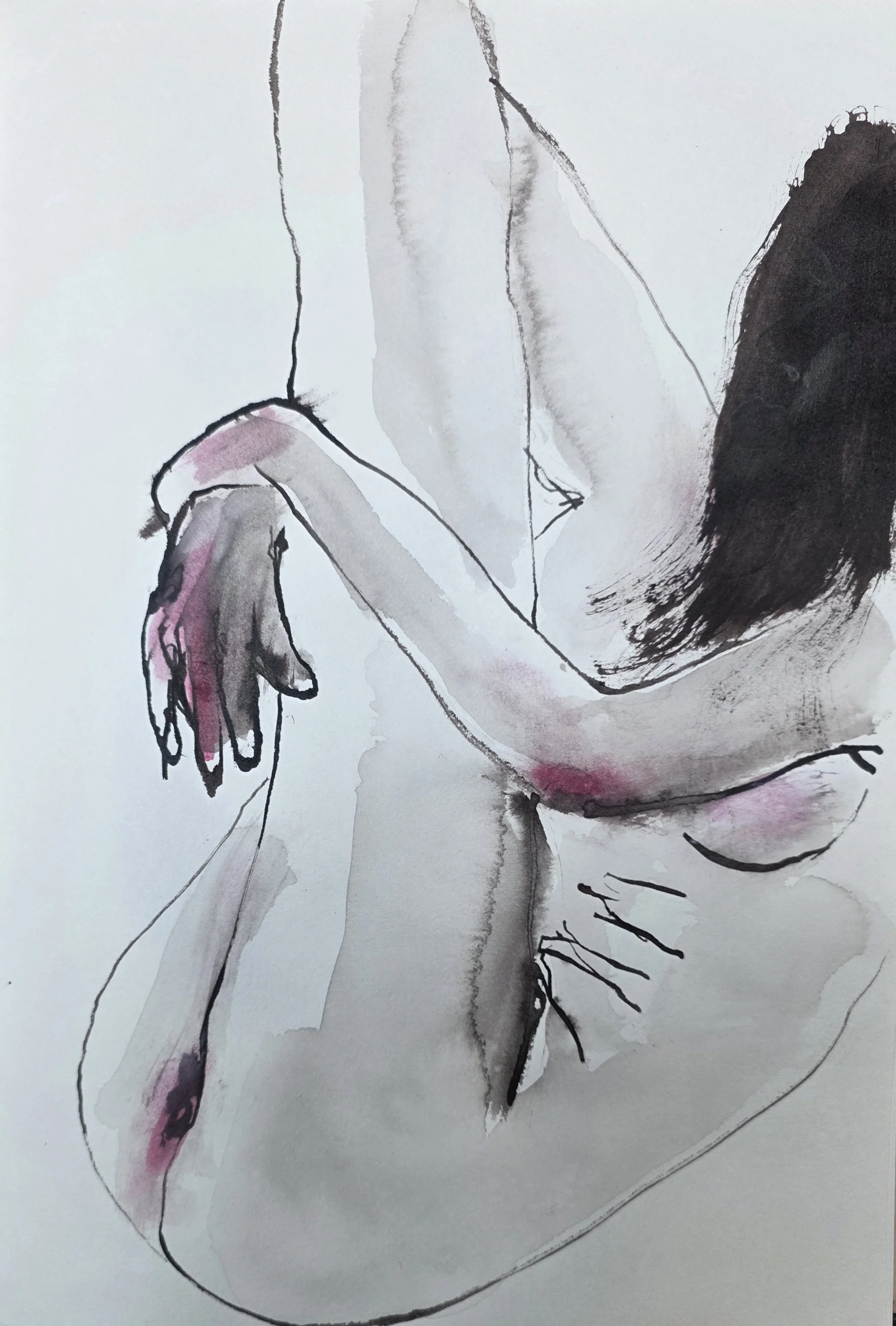 Andrea's Legs | Ink on A3 | 42cm x 29.7cm