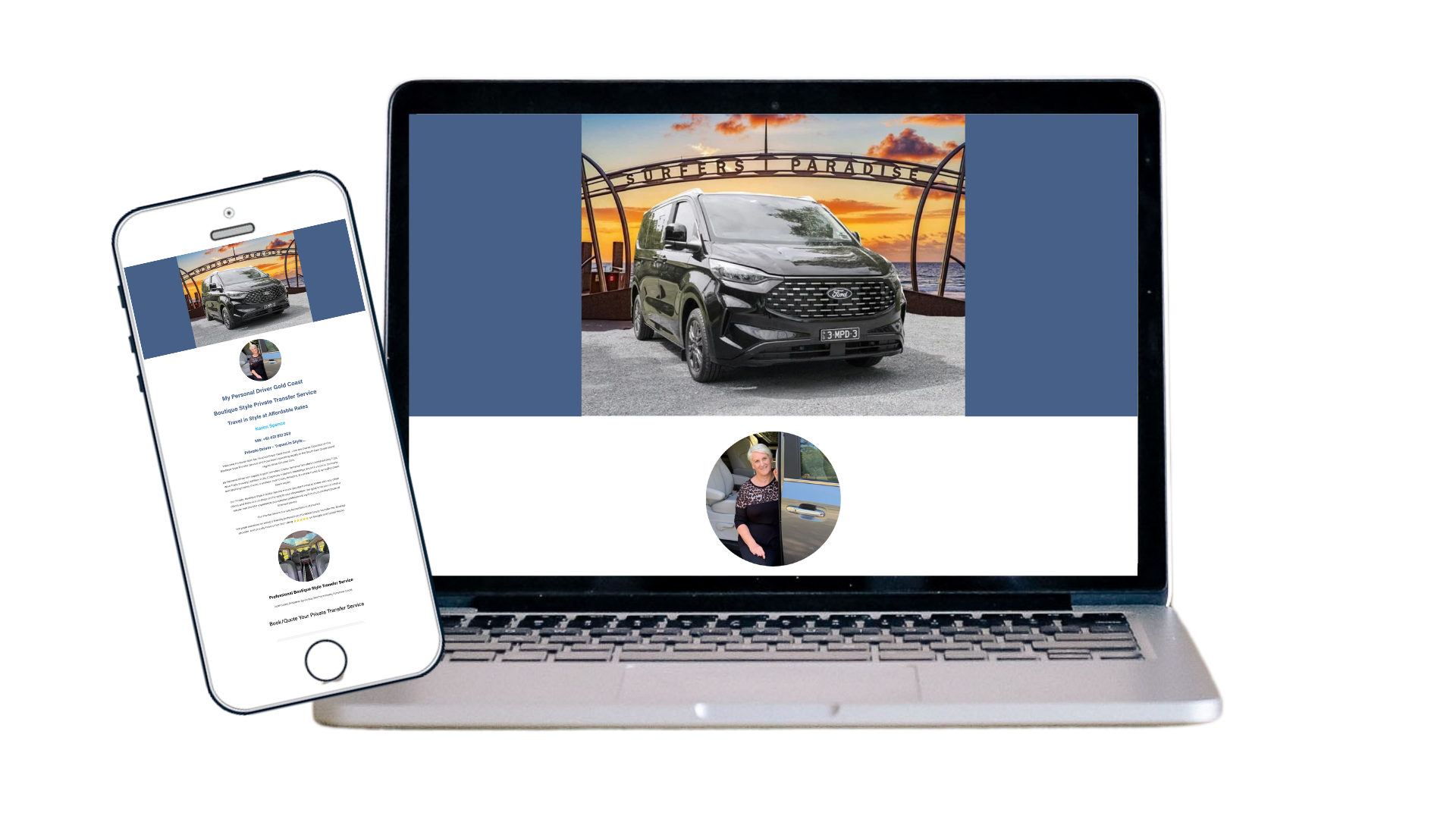 My Personal Driver Gold Coast, Website design by Easy Peasy Websites
