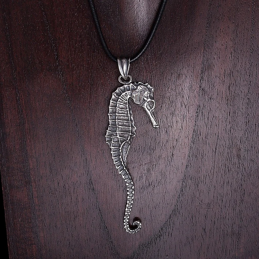 Seahorse Silver Pendant Large
